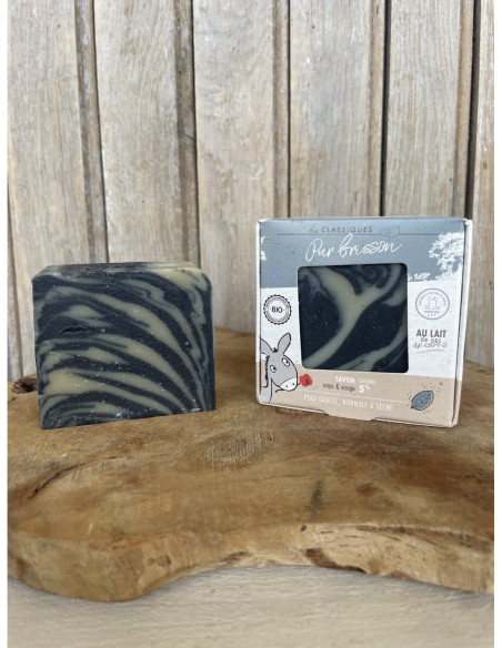 Savon bio au lait d'ânesse et à la menthe poivrée - Pur frisson