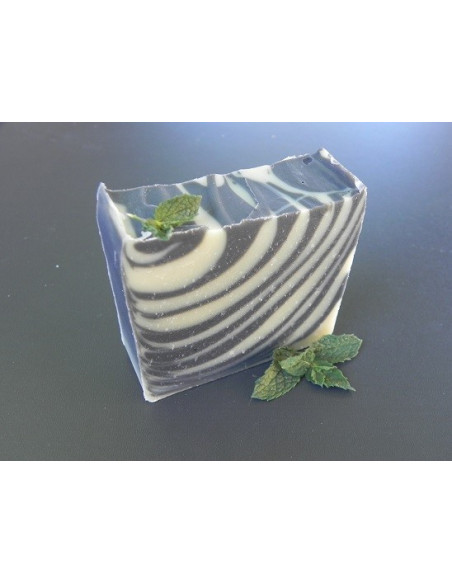 Savon bio au lait d'ânesse et à la menthe poivrée - Pur frisson