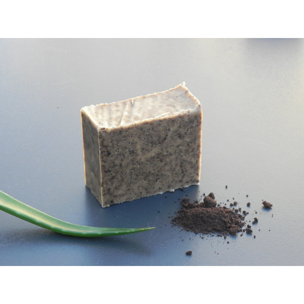 Savon exfoliant bio au lait d'ânesse & marc de café - Grain de folie
