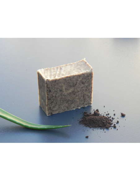 Savon exfoliant bio au lait d'ânesse & marc de café - Grain de folie