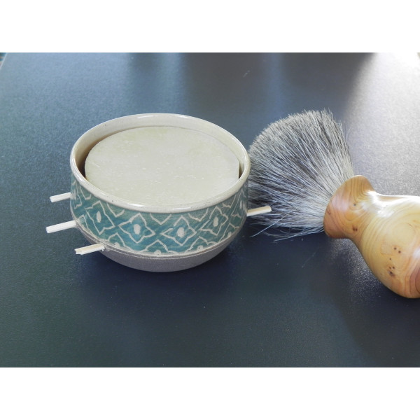 Bol artisanal en céramique pour savon de rasage
