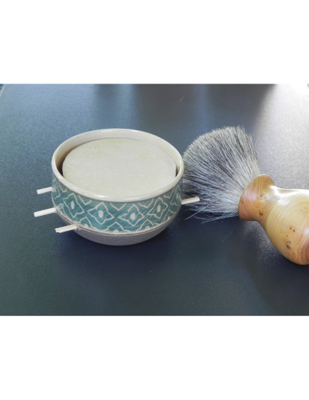 Bol artisanal en céramique pour savon de rasage