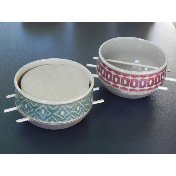 Bol artisanal en céramique pour savon de rasage