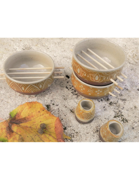 Bol artisanal en céramique pour savon de rasage
