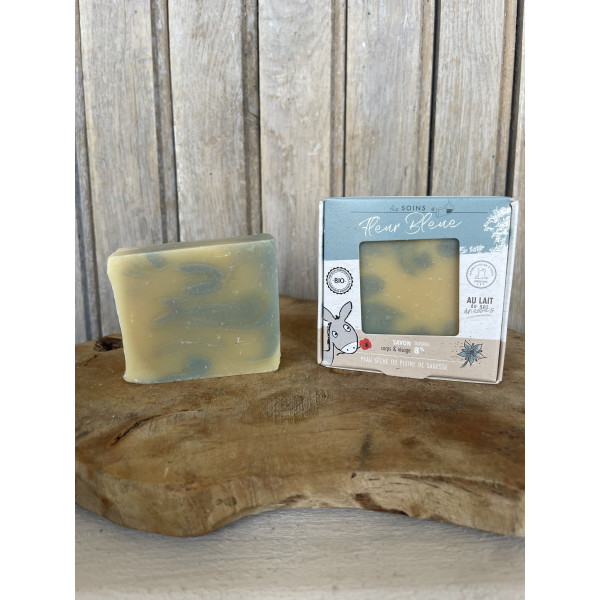 Savon bio surgras 8% au lait de nos ânesses et huile de bourrache