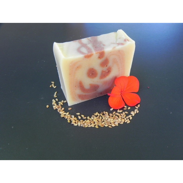 Savon artisanal bio au lait de nos ânesses et géranium rosat - Rayon de soleil