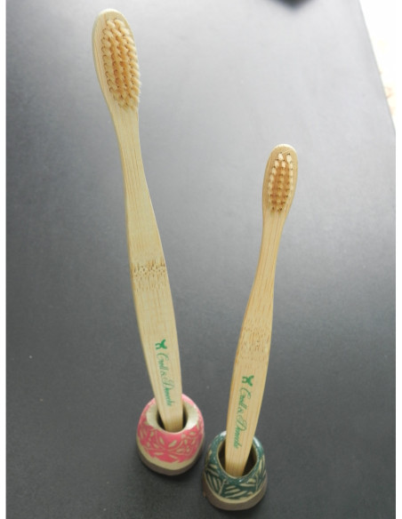 Support en céramique pour brosse à dents et rasoir