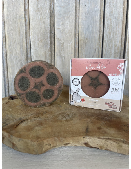 Shampoing solide bio au lait d'ânesse et huile d'amande douce - Mandala