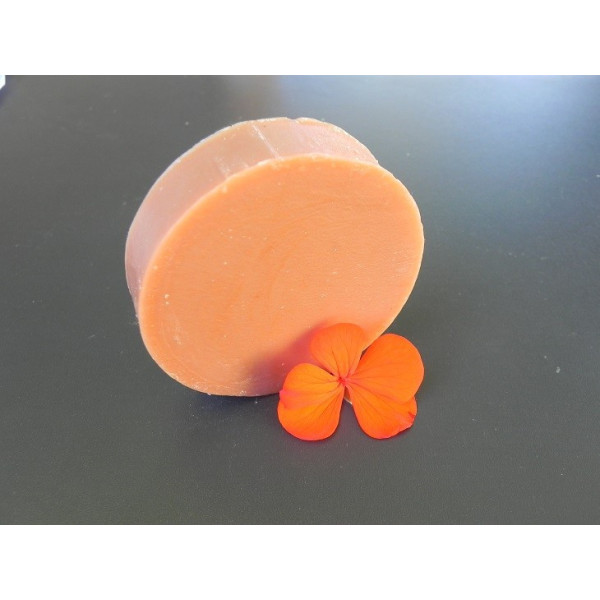 Savon de rasage bio au lait d'ânesse - géranium rosat & patchouli