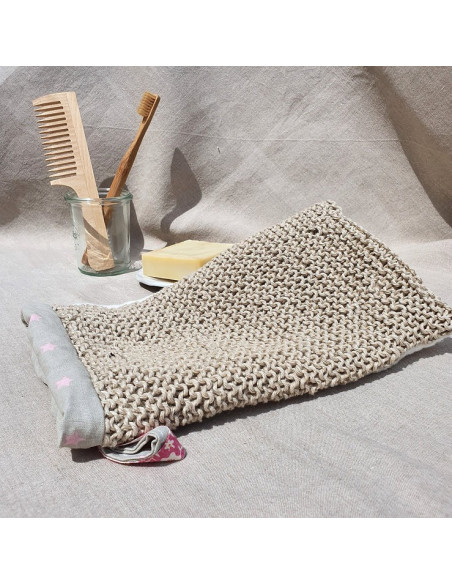 Gant exfoliant en chanvre