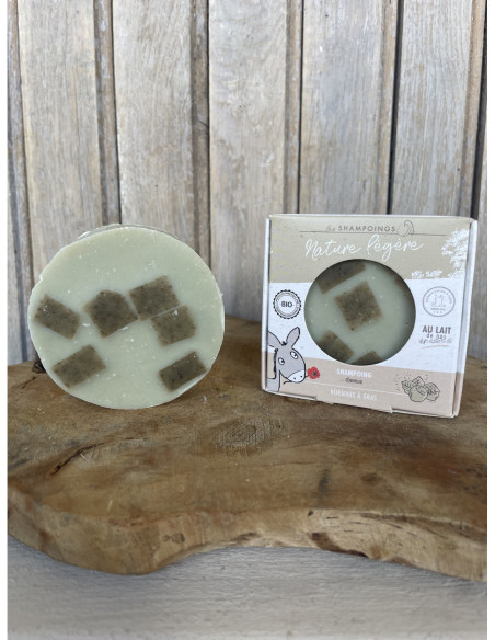 Shampoing solide bio pour cheveux normaux à gras au lait d'ânesse
