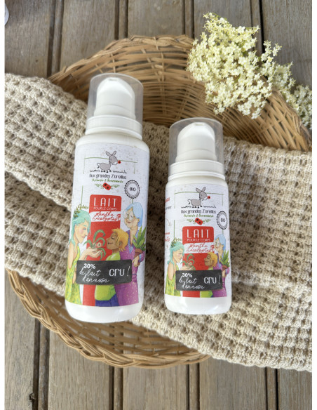 Lait corps bio au lait d'ânesse, à la menthe & l'eucalyptus