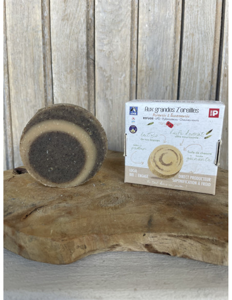 Shampoing solide bio pour cheveux frisés, bouclés & afros