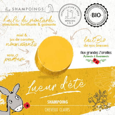 Shampoing au lait d'ânesse lueur d'été 2