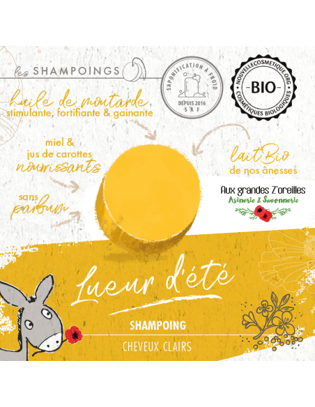 Shampoing au lait d'ânesse lueur d'été