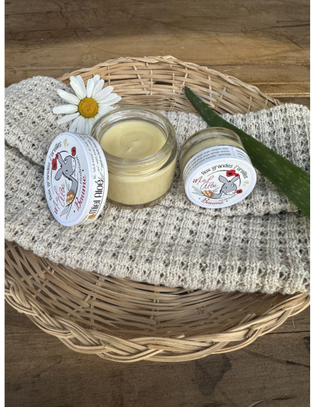 Baume bio au miel, aloe vera, calendula & lait d'ânesse