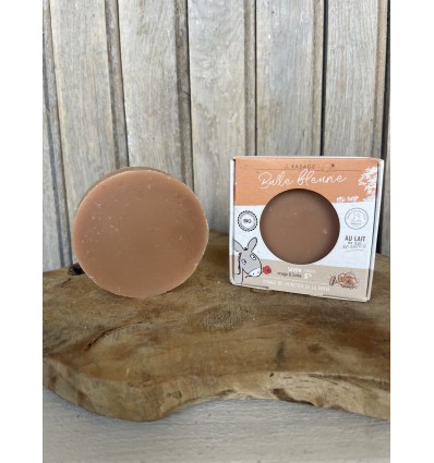 savon de rasage au lait d'ânesse bulle fleurie